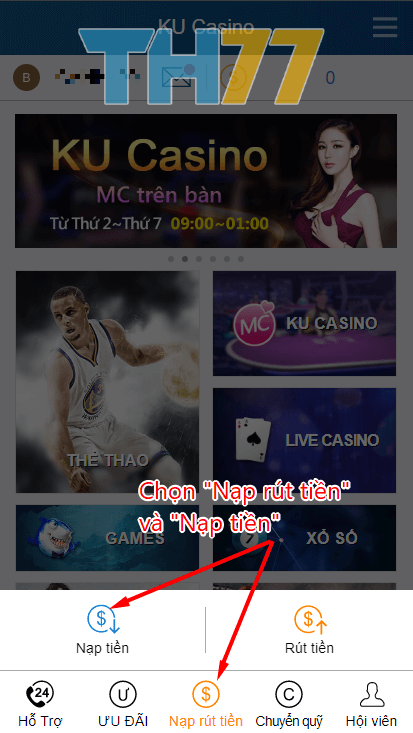 nạp tiền kucasino qua zalopay