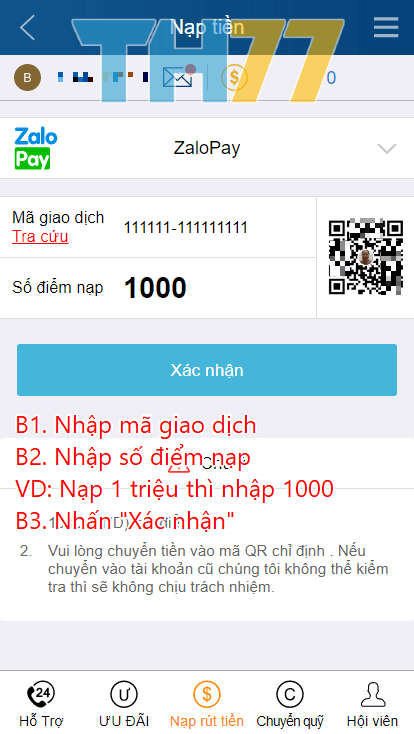 nạp tiền kucasino qua zalopay